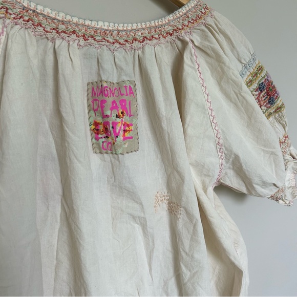 Magnolia Pearl Embroidered Chrissy Folk Blouse 2134 in Moonlight - Picture 12 of 14